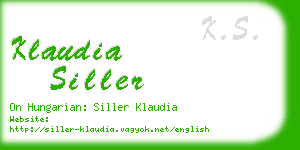 klaudia siller business card